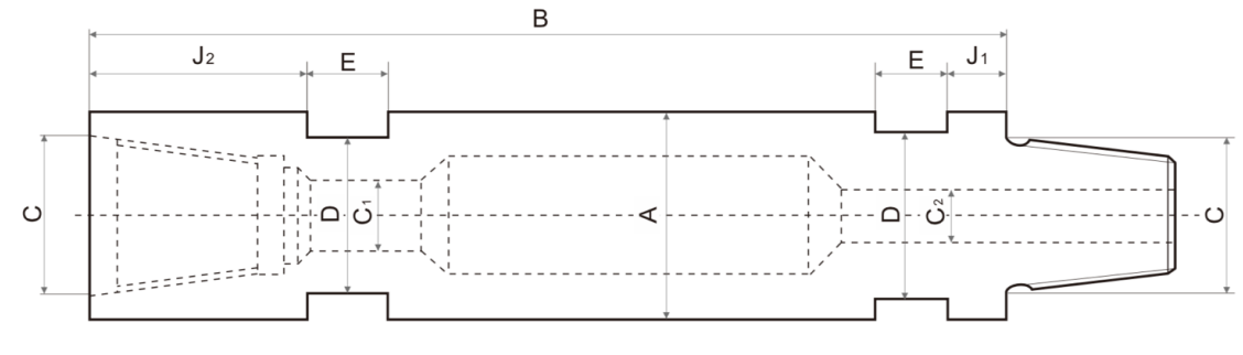 Black Diamond Drilling DTH Down the Hole Drill Pipe Schematic
