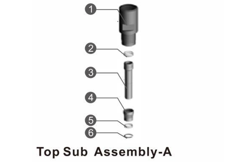 Black Diamond Drilling BD040 Top Sub Assembly Remet 4inch