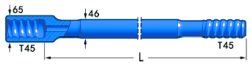 Black Diamond Drilling Underground Production Drilling MF Rod T45 Round 46 T45