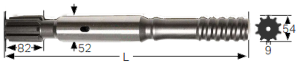Black Diamond Drilling Top Hammer Shank Adaptor COP1838
