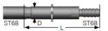 Black Diamond Drilling Underground Production Drilling ST68 Drill tube